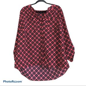 Notations PInk and Black Blouse Size 2X